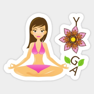 Flower YOGA Sticker